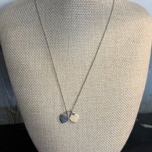 Tiffany & Co. 9.25 S.S Dual-Tone Heart Necklace